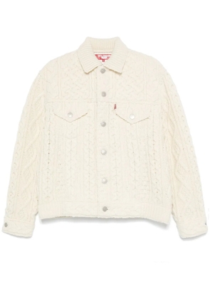 Junya Watanabe MAN x Levi's® Aran-knit cardigan - White