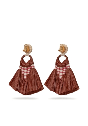 Johanna Ortiz Eternal Existence tassels earrings - Red