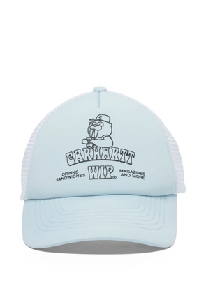 Carhartt WIP Sandwich graphic-print mesh-panel trucker cap - Blue
