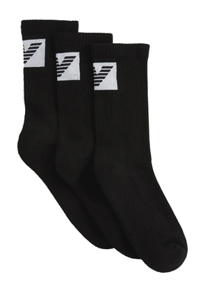 Emporio Armani logo-detail socks (pack of three) - Black