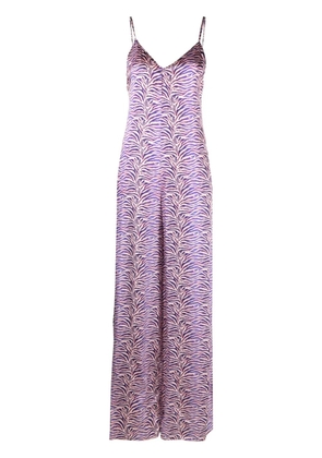 Forte Forte zebra-print satin jumpsuit - Purple