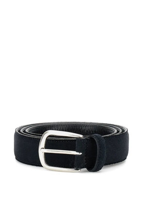 ALBERTO LUTI square-buckle suede belt - Blue