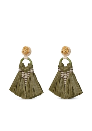 Johanna Ortiz tassel eternal existence earrings - Green