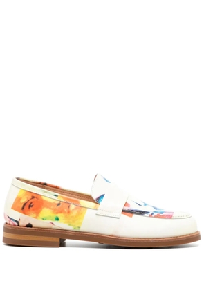 KidSuper Collage Faces-print loafers - Neutrals