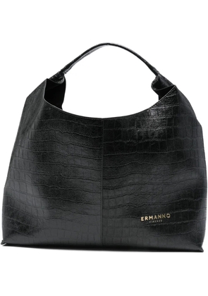 ERMANNO FIRENZE Coco print hobo tote bag - Black
