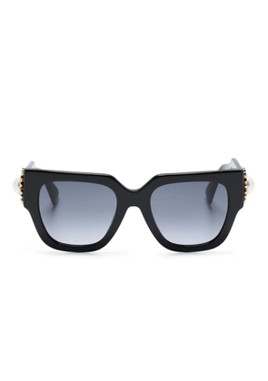 Moschino Eyewear square-frame logo-appliqué sunglasses - Black