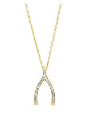 Jennifer Meyer large wishbone-charm diamond necklace - Gold