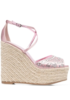 Le Silla crystal-embellished espadrilles - Pink