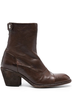 Officine Creative Sydne 004 70mm leather boots - Brown