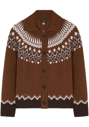 Alanui Sweet Winter virgin-wool cardigan - Brown