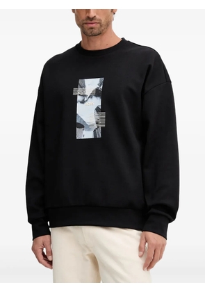 BOSS Stenson Zone graphic crew-neck sweatshirt - Black
