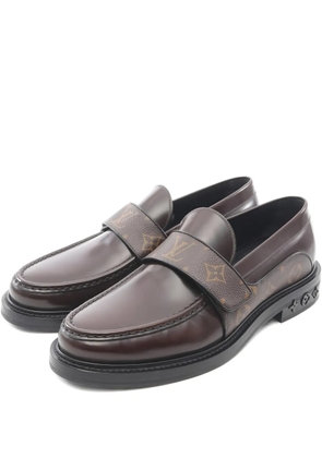 Louis Vuitton Pre-Owned 2020 Derby Harness monogram loafers - Brown
