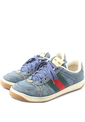 Gucci Pre-Owned 2000s Screener Web-detail sneakers - Blue