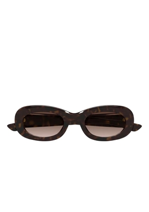 Alexander McQueen Eyewear oval-frame sunglasses - Brown