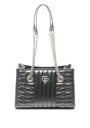 Gucci Pre-Owned 2015-2025 GG-plaque chain tote bag - Black