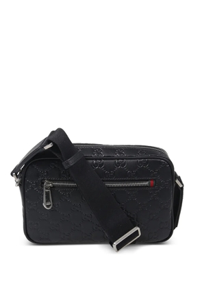 Gucci embossed messenger bag - Black