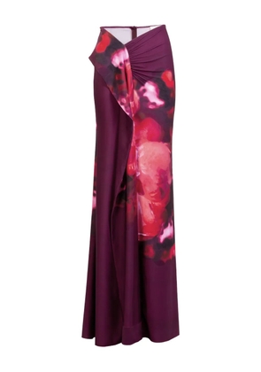 Silvia Tcherassi Melissa ruffled maxi skirt - Purple