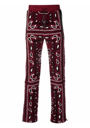 AMIRI Bandana Paisley fleece trousers - Red