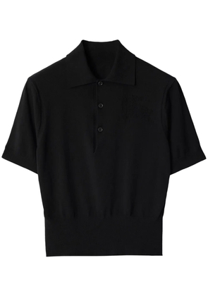 Burberry cotton-blend polo shirt - Black