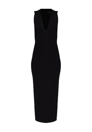 Balmain V-neck zip-up dress - Black