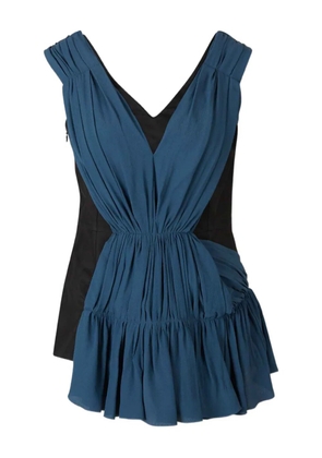 Marni V-neck side-zip blouse - Blue