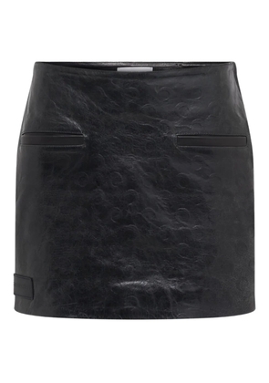 Marine Serre Glossy Moon leather skirt - Black