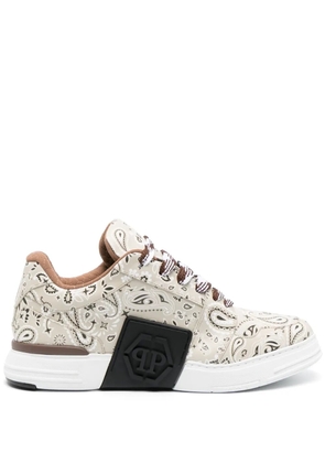 Philipp Plein Super Street paisley-print sneakers - Neutrals