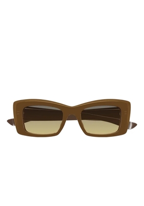 Alexander McQueen rectangle-frame sunglasses - Brown