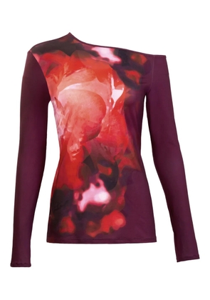 Silvia Tcherassi Sabra one-shoulder floral blouse - Red