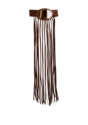 Silvia Tcherassi Maya fringed belt - Brown