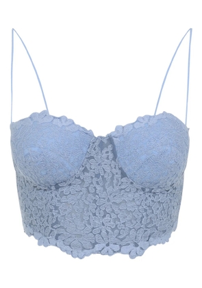 Ermanno Scervino floral-lace sleeveless top - Blue