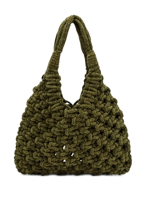 Hibourama medium Vannifique velvet shoulder bag - Green