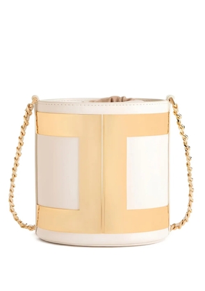Elisabetta Franchi logo bucket bag - Neutrals