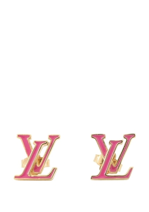 Louis Vuitton Pre-Owned 2023 Gold Plated Enamel LV Iconic Push Back Earrings costume earrings