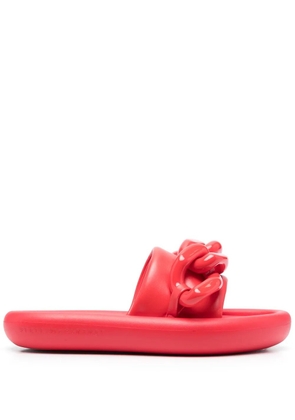 Stella McCartney Air chain-embellished slides - Red