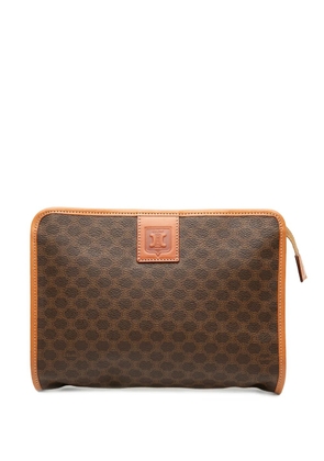 Celine Pre-Owned 2013 Macadam Coated Canvas clutch bag - Brown