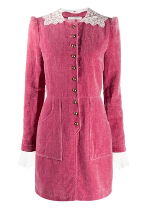 Philosophy Di Lorenzo Serafini lace-collar buttoned dress - Pink