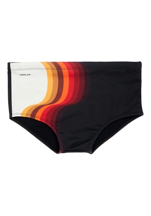 Osklen wave-pattern drawstring swim briefs - Black