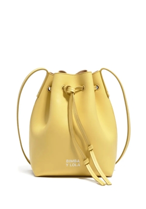 Bimba y Lola leather drawstring-closure bucket bag - Yellow
