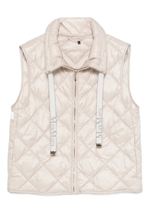 Max Mara The Cube quilted zipped gilet - Neutrals