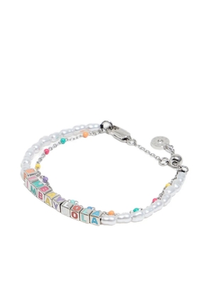 Bimba y Lola double-layer dice-logo bracelet - Silver