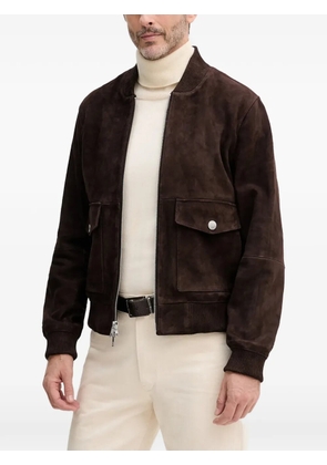 Michael Kors zip leather jacket - Brown