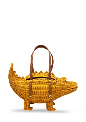 SERPUI crocodile handle satchel - Yellow