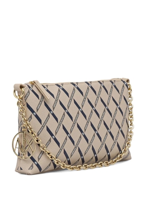 Armani Exchange logo chain tote bag - Neutrals