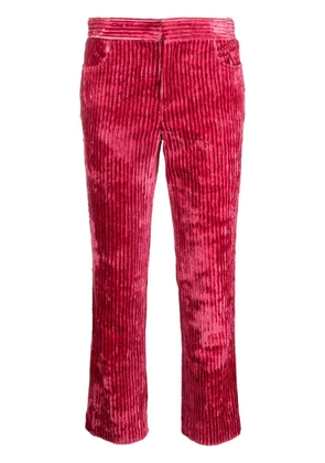 ISABEL MARANT mid-rise corduroy cropped trousers - Pink