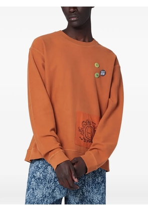 Brain Dead patch appliqués sweatshirt - Orange