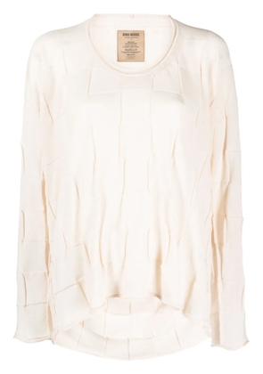 Uma Wang square-pattern knitted top - White