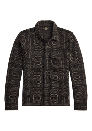 Ralph Lauren RRL geometric knitted overshirt - Black