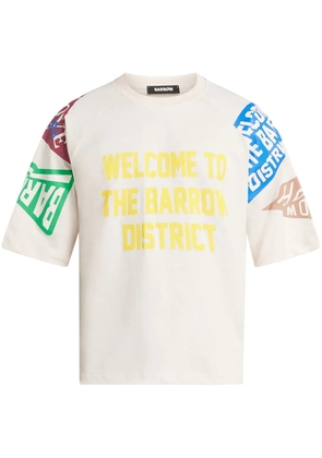 BARROW slogan-print T-shirt - Neutrals