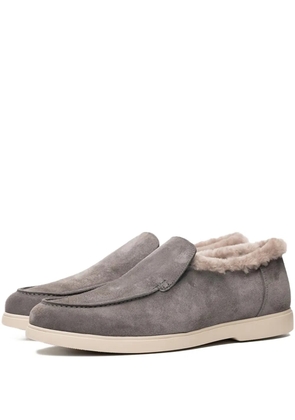 Poche Paris shearling trim loafers - Grey